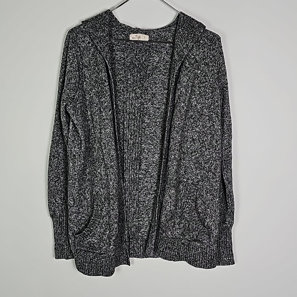 Hollister small gray hooded layering cardigan